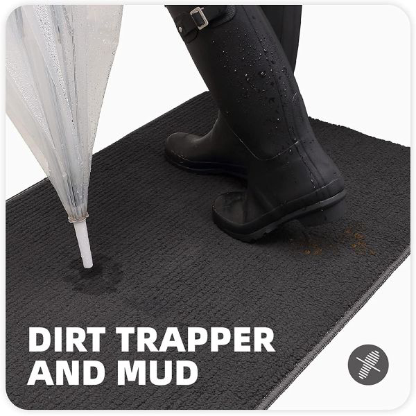 Door Mat Indoor Washable Doormat Indoor Dirt Trapper Non-slip