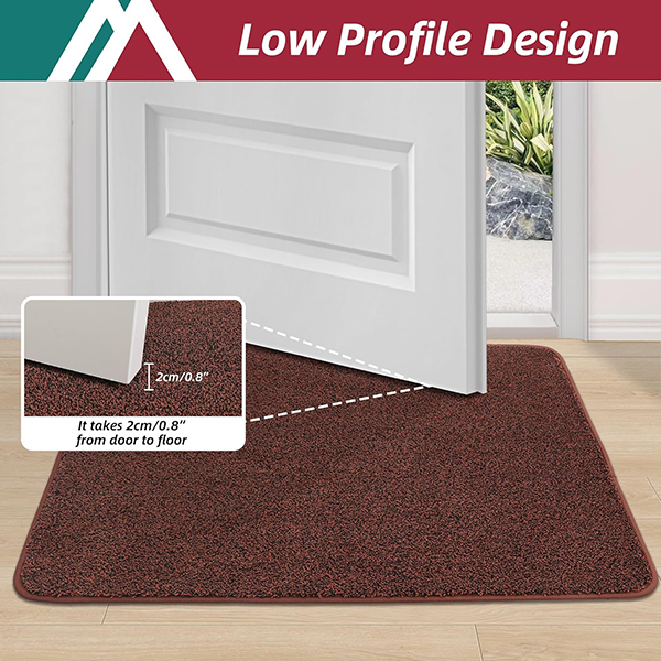 Doormat Non-Slip Machine Washable Dirt Trapper Doormat for Indoor and Covered Outdoor