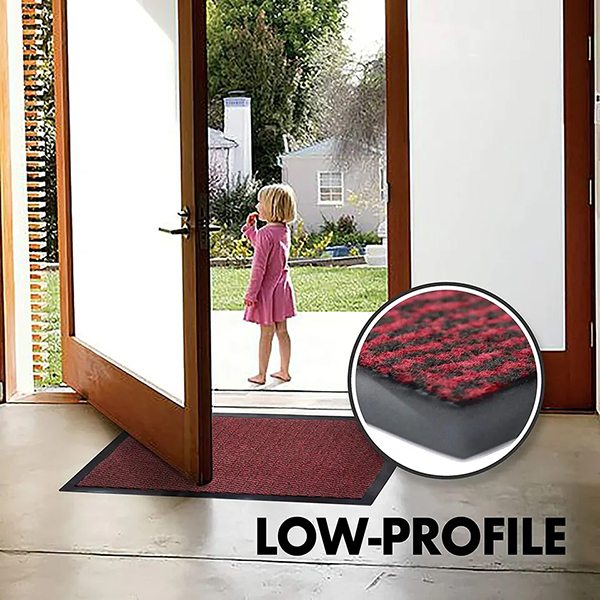 Heavy Duty Barrier Mats Non Slip Red/Black Rubber Mat Indoor And Outdoor