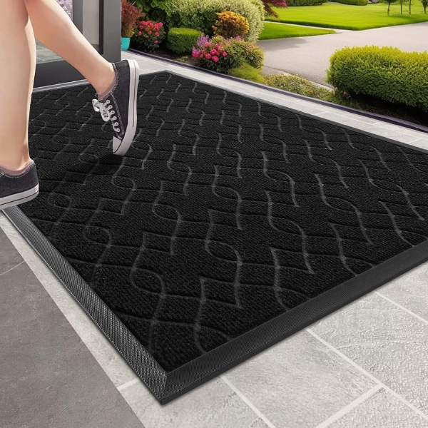 Heavy Duty Water Absorbent Entry Outdoor Rugs Durable Front Non Slip Backing Door Mats 