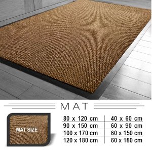 Large Small Heavy Duty Anti Slip Rubber Barrier Mat Rugs Back Door Hall Kitchen