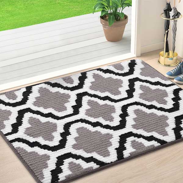 Non-slip Soft Doormats Machine Washable Doormats, Dirt Trapper Mat Super Absorbent Floor Mats