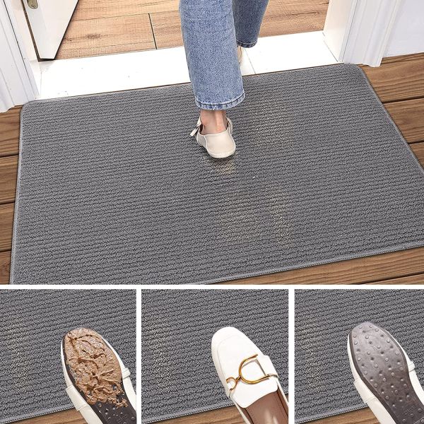 Super Absorbent Doormats Dirt Trapper Non Slip Machine Washable For Front Door Indoor, Outdoor