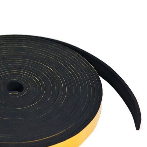 Weather Strip Tape 10m black expanded Neoprene for external doors